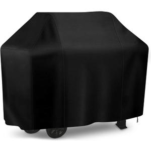 Grill Cover 58 inch, iCOVER Waterproof BBQ Gas Grill Cover, Polyester Easy On/Off, Dustproof Fade Resistant for Weber Char-Broil Nexgrill and More Grills