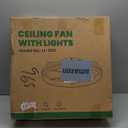 Ceiling Fans with Lights, Flush Mount Ceiling Fan with Lights and Remote, 6 Wind Speeds Smart Low Profile Ceiling Fan for Bedroom, Kids Room and Living Room 20" (Black)