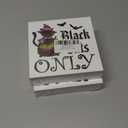 Halloween Decor Black Cats Only Wooden Sign Farmhouse Witches Home Decorations 5"x5 Pack of 2