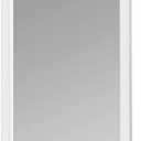 MIRUO Over The Door Mirror Wall Mirror Dressing Make Up Full Length Hanging Door Mirror Polystyrene Frame for Bathroom, Bedroom, Living Room, Dorm and More(White, 47" x 12")