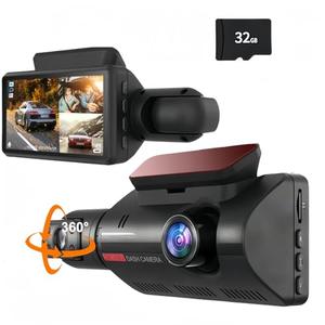 360° Rotating Dual Dash Cam for Cars, 2 Channel Front and Inside Car Camera with 1440P, 170° Wide Angle, Night Vision, Built-in WDR, Free 32GB Card