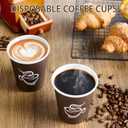 LITOPAK 400 Pack 8 oz Paper Cups, Brown Disposable Hot Coffee Cups for Party, Picnic, Travel, and Events
