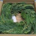 Somikis 24 Inch Christmas Wreaths for Front Door, Real Touch Norfolk Pine & Cedar Wreath for Winter Indoor & Outdoor Porch Windows Wall, Realistic Artificial Wreath Home Decor