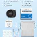 Cordless Rechargeable Ultrasonic Retainer Cleaner, 50kHz Portable Sonic Cleaner for Mouth Guard and Denture, Ultra-Thin Night Guard Aligner Cleaner with 6pcs Tablets, Glossy Black