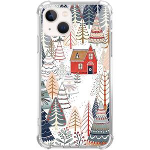 Aesthetic Christmas Village Trees and House Case for iPhone 17 Pro, Winter Silvan Snow Ground Cover for Girls Boys Women Men,Trendy TPU Bumper Cover Case for iPhone 17 Pro