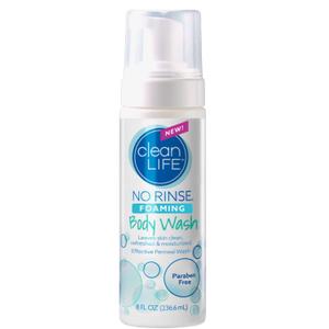 No-Rinse Foaming Body Wash, 8 fl oz (Pack of 15): Waterless, Rinse Free Foam Cleanser Leaves Skin Clean and Moisturized - Effective Perineal Wash Providing Cleansing Foam for Elderly, Adults, Camping