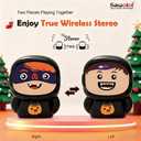 Bluetooth Kids Speaker for Music: Face-Changing Wireless Mini Speaker with RGB Light/TWS Function Teen Boys Birthday Gifts Bedroom Decor for Music Lover (Cool Boy)