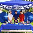 50 Inch Giant Navy Blue Round Foil Balloons, 3Pcs Metallic Blue 4D Ball Balloons for Birthday New Year Eve Wedding Engagement Graduation Anniversary Party Decorations 2026