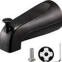 Slip on Tub Spout with Diverter, Compatible with American Standard 8888026.002 Tub Spout, Bathroom Bathtub Faucet, Fits 1/2" Copper Water Tube(5/8" Diameter), 5/32" Hex Wrench (1, Oil Rubbed Bronze)