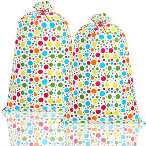 Teling 2 Pcs 80 x 60 in Jumbo Gift Bags for Giant Presents Extra Large Plastic Oversized Bike Wrapping Bag for Birthdays Baby Shower Party Favors