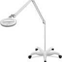 Omega 5 - Premium LED Magnifying Lamp with Interchangeable Glass Lenses, Adjustable Arm, and Dimmer Switch for Professionals in Health & Beauty, Model Making, and Low Vision Applications