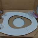 Mayfair Cassel Slow Close Toilet Seat, Easy Clean, Non Slip Premium Wood Seat, Easy Install, Made in USA, Elongated, White