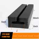 I Beam Flange Pad - 3FT High Heavy Duty Durable Laminated PVC Cloth 2 Inch Thick Foam Clad Closed Cell Foam Padding for 5/6/8/10/12 Inch Face I Beam Flange