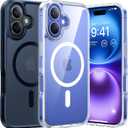 TORRAS Stronger Magnetic Shockproof for iPhone 16 Case, Fit for MagSafe, Never Yellow, 4X Military Grade Drop Protection, Protective Hard Back Plastic Slim Phone Case for iPhone 16 6.1 inch, Clear