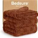 Bedsure GentleSoft Blankets Queen Size for Bed - Super Soft Cozy Blanket for Kids Girls, Large Fuzzy Fleece Throw for Bedroom Decor, Burnt Orange, 90x90 Inches