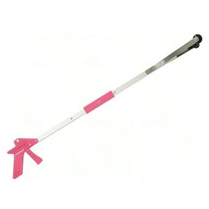 Luxet Reacher Grabber Tool X-Long 80" Aluminum Suction Cup Jaw, Foldable Lightweight Reacher Grabber Pickup Tool, Gripper Grabbers for Elderly Grab it Reaching Tool Trash Picker Grabber (Pink)