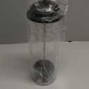 Straw Dispenser with Stainless Steel Lid, Holds Straws Up to 8.5 Inches, Black