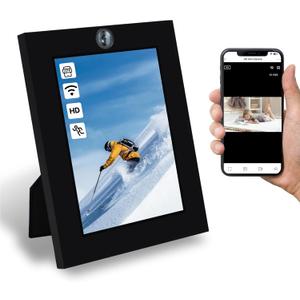 Hidden Camera Photo Frame, 1080P HD WiFi Nanny Cam, Mini Wireless Hidden Spy Camera for Home Office Indoor Use, No Audio
