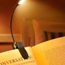 Monotremp Book Lights for Reading at Night in Bed, 80 Hours Runtime Rechargeable Reading Lights for Books in Bed, 3 Brightness Levels  3 Color Temperatures, 1.3 oz Lightweight (Black)