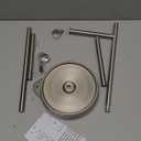 Toilet Paper Holder for Bathroom, Heavy Weighted Metal Free Standing Toilet Paper Holder Stand with Crystal Ball, Toilet Paper Roll Stand for Bathroom Accessories (C- Brushed Nickel)