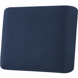 H.VERSAILTEX Super Stretch Individual Seat Cushion Covers Sofa Covers Couch Cushion Covers Slipcover Sets Thick Jacquard Textured Twill Fabric (1 Piece Chair Cushion Cover, Navy)