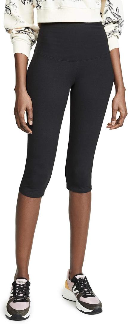 Yummie Women's Talia Capri Cotton Stretch Shapewear Legging Black, Medium