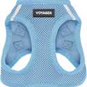 Best Pet Supplies Voyager Step-in Air Harness - All Weather Mesh, Reflective, No Pull Harness for Dogs, Cats - Secure with Hook & Loop Fastener, Buckle, Double D-Rings - Baby Blue, S
