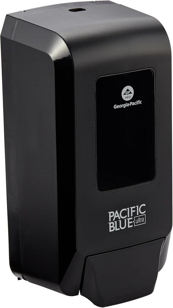 Georgia-Pacific (53057) Pacific Blue Ultra Manual Push Soap Dispenser, Wall Mounted, Easy to Install & Maintain, 11.62"L x 6.06"W x 5.19"H