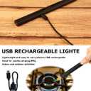 5 IN 1 Candle Wick Trimmer, Electric Candle Lighter Rechargeable, Candle Snuffer, Candle Wick Cutter, Candle Wick Dipper Accessory Candle Making Kit,with Storage Tray Plate for Gifts Candle Lovers