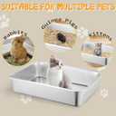 Stainless Steel Cat Litter Box, 15.7"11.8"4" Metal Litter Pan, Small Litter Box for Little Cats Kittens, Easy Cleaning