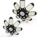 Motion Sensor Garage Light, 250W Motion Sensor Light Indoor,Deformable Garage Lights Ceiling LED,25000LM Super Bright Motion Activated LED Shop Light for Stairway,Basement 2Pack