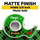 6 x Scotch Magic Tape, 3 Rolls (3/4 in x 300 in), Invisible Matte Finish, Writable, Photo-Safe, Resists Splitting and Tearing  Ideal for Home, Office and School