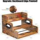 KLM Liquor Bottle Display Shelf, Coffee Syrup Rack Organizer, 3 Step Countertop Liquor Wine Rack, mini bar,liquor cabinet, Home Retro Bar Shelf Stand for Liquor Whiskey, Spirits