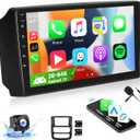 SIXWIN Android Car Stereo for Dodge RAM 1500/2500/3500 2002-2005 with Wireless CarPlay Android Auto Mirror Link 2G+64G 9 Inch Touchscreen Bluetooth GPS Navigation WiFi FM Backup Camera MIC