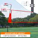 12FT/18FT Portable Volleyball Training Net for Hitting or Serving Drills, Outdoor & Indoor Freestanding Practice Net With Height Adjustable, Carry Bag
