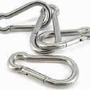 Marine Grade 5.5inch Marked Stainless Steel Carabiner Clips, Heavy Duty Spring Snap Hooks for Gym, and Outdoor Activities