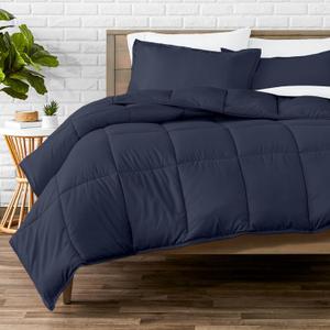 Bare Home Comforter Set - Oversized Queen Size - Ultra-Soft - Goose Down Alternative - Premium 1800 Series - All Season Warmth (Oversized Queen, Midnight Blue)