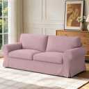 Ektorp Loveseat Sofa Cover Replacment Slipcover Designed for IKEA Ektorp Two Seater Sofa Slipcover,Couch Cover Not Include The Sofa Body, Pink