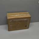 Okllen Set of 2 Wooden Nesting Countertop Baskets, Decorative Wood Storage Box Farmhouse Rustic Crate with Cutout Handles for Bread, Fruit, Vegetables, Kitchen, Bathroom, Pantry Supplies, Brown