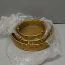 Youeon Gold Round Cake Stand Set of 3, 12/10/8 Inch Metal Hollow Cake Pedestals with Low Feet, Dessert Display Stands for Wedding, Birthday, Party, Anniversary & Holiday Entertaining