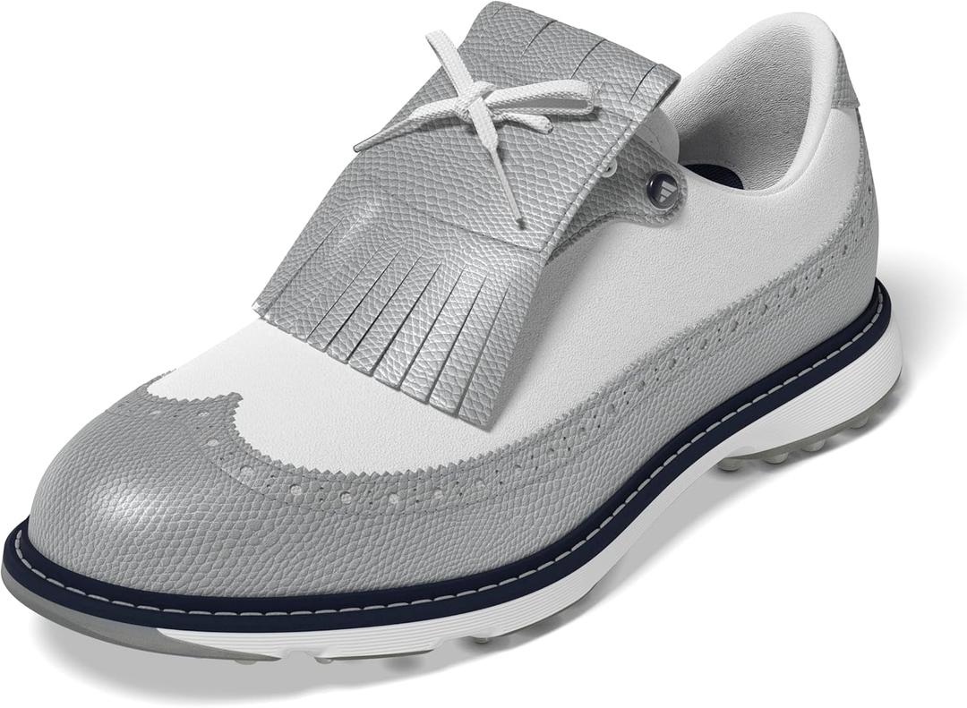 adidas Women's Mc Zoysia Spikeless Golf Shoes (8, Silver Metallic/Footwear White/Collegiate Navy)