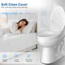 Hibbent Elongated Padded Toilet Seat with Bidet, Raised Toilet Seat