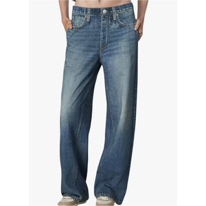 Womens French Terry Wide Leg Sweatpants Jeans Stretch Breathable Comfort Pants for Casual & Workout Y2K Clothes, Size M