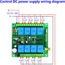 Industrial Wireless Remote Control Switch with dust Cover Large Button Long Distance 8 Channels 12V 24V 36V DC Control Radio Switch Waterproof Transmitter Relay Output High Power Water Pump Motor