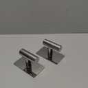 VAEHOLD Wall Towel Hooks, Heavy Duty Sticky Holder Waterproof Towel Hooks for Hanging Coat, Clothes, Closet Hook Wall Mount for Kitchen (Chrome, 2 Pack)