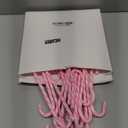 Hicarer 25 Pieces Christmas Plastic Candy Cane 5.9 Inch Christmas Tree Hanging Ornament Decoration Twisted Tree Candy Cane Ornament for Xmas Holiday Party Favor (Pink and White)