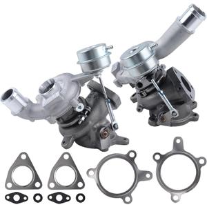 2Pcs Left & Right Complete Turbo Turbocharger Kit w/Wastegate Actuator & Gasket Compatible with 2010-2019 Ford Explorer Flex Taurus Lincoln MKS MKT V6 3.5L Replace# AA5E-9G438-GD AA5Z-6K682-CA