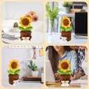 2 x Sunflower Mothers Day Birthday Gifts for Mom from Daughter Son Emotional Support Crochet Sunflower Gifts for Mom Women