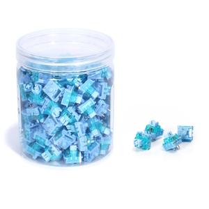 MAGIC-REFINER x Jelly Blue Switches for Mechanical Keyboard DIY, 50gf Tactile Keyswitch 3 Pins, Factory Pre Lubed with POM Stem Compatible for MX Mechanical Keyboard Switch Set (100PCS) (Blue-pro/Linear)