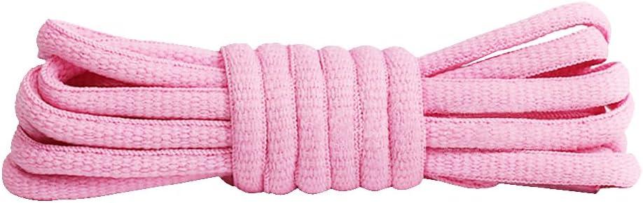 Oval Athletic Shoelaces Half Round Shoe Laces for Sneakers Running Shoes Sport Shoe Strings 23 Color (28"(70cm), Light Pink)